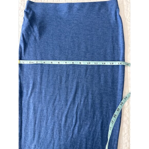 Forever 21 Blue Pencil Skirt Size S Polyester Rayon Blend Made In Cambodia - Picture 6 of 7